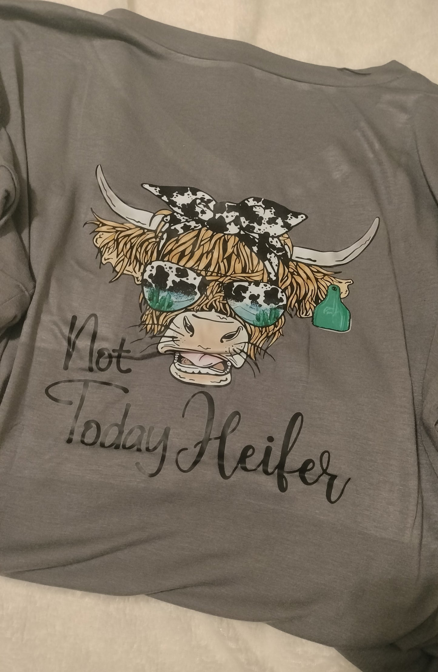 Not Today Heifer Highland Cow  Unisex T-Shirt