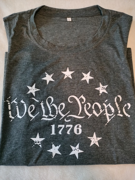 We The People 1776 Womens Dark Grey Tank Top