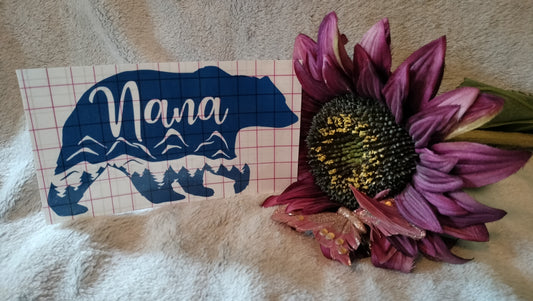 Custom Vinyl Nana Bear Sticker Decal