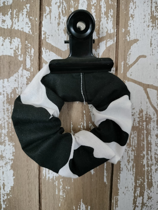 Handmade Animal Print Cow 90s Fashion Vintage Style Scrunchie Ponytail Hairtie