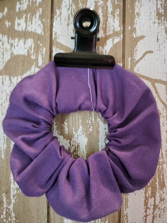 Handmade Dark Purple 90s Fashion Vintage Style Scrunchie Ponytail Hairtie