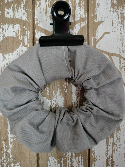 Handmade Grey 90s Fashion Vintage Style Scrunchie Ponytail Hairtie
