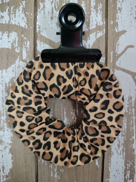 Handmade Animal Print Cheetah 90s Fashion Vintage Style Scrunchie Ponytail Hairtie