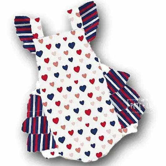 Girls Pete & Lucy 4th of July Patriotic Red, White & Blue Romper